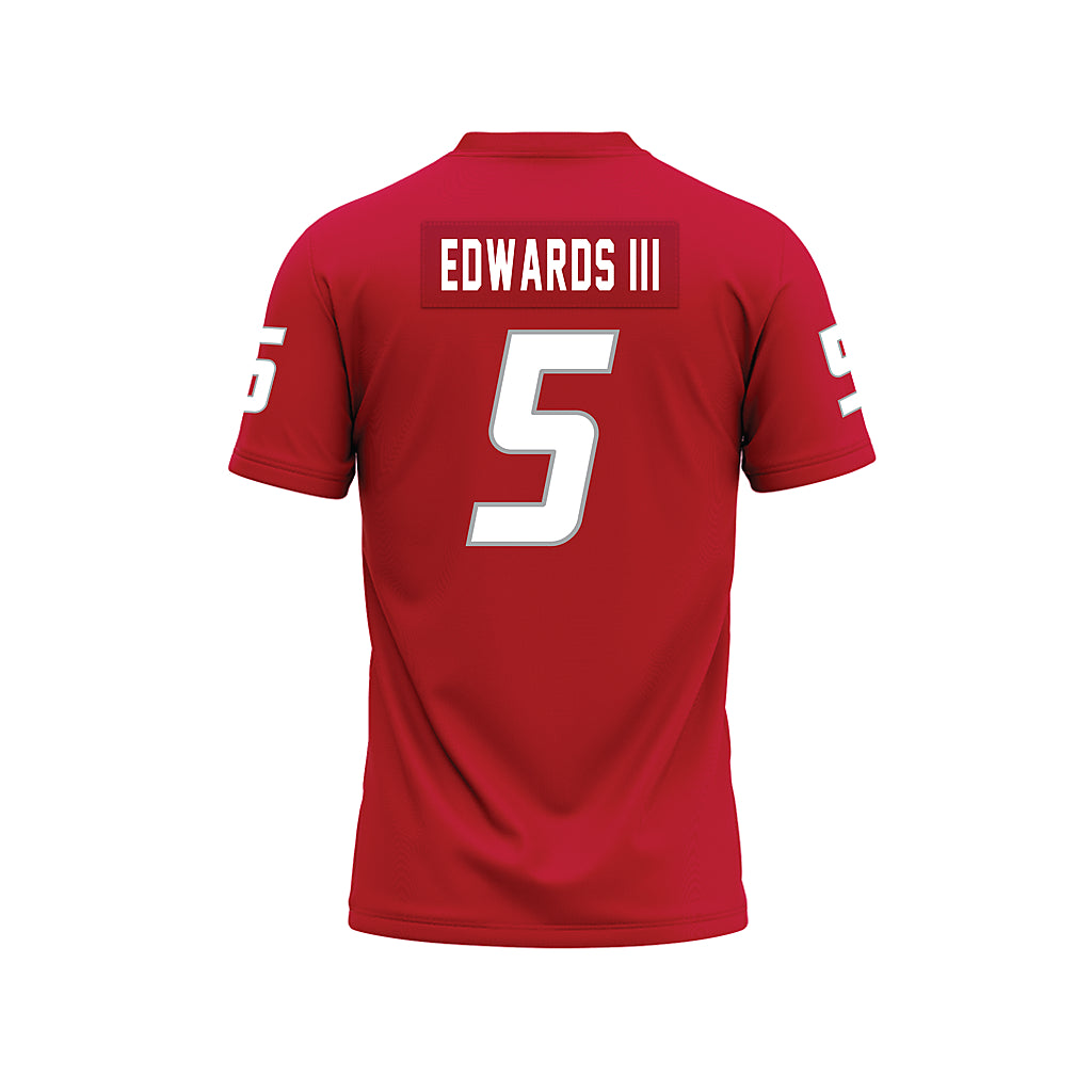 New Mexico - NCAA Football : Frankie Edwards III - Red Premium Football Jersey-1