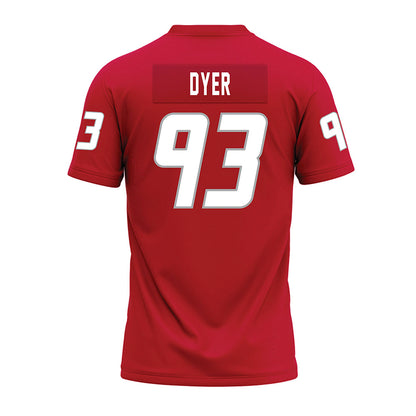 New Mexico - NCAA Football : Deven Dyer - Red Premium Football Jersey-1