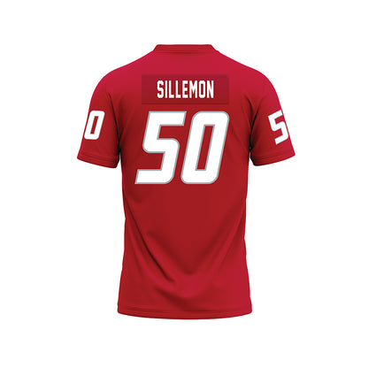 New Mexico - NCAA Football : Issaiah Sillemon - Red Premium Football Jersey-1