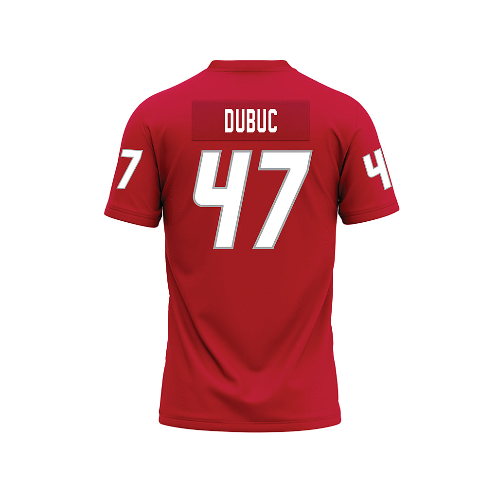 New Mexico - NCAA Football : Trey Dubuc - Red Premium Football Jersey-1