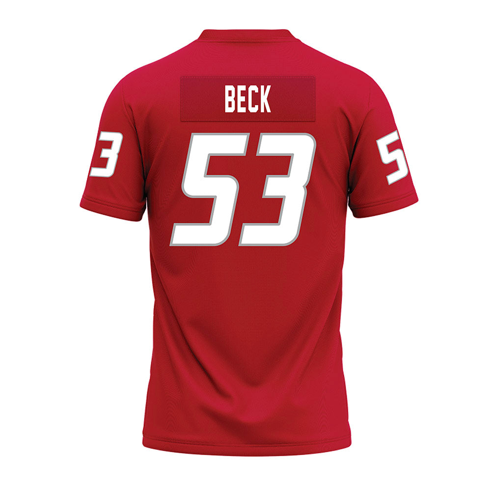New Mexico - NCAA Football : Caden Beck - Red Premium Football Jersey-1