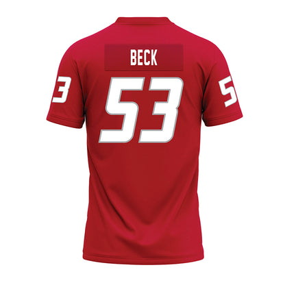 New Mexico - NCAA Football : Caden Beck - Red Premium Football Jersey-1
