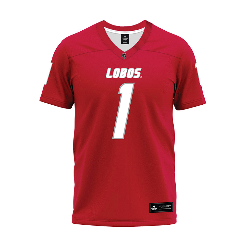New Mexico - NCAA Football : Jahmir Torres - Red Premium Football Jersey-0