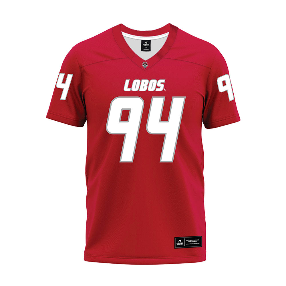New Mexico - NCAA Football : Jalen McIver - Red Premium Football Jersey-0
