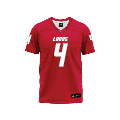 New Mexico - NCAA Football : Jayden Sheridan - Red Premium Football Jersey-0