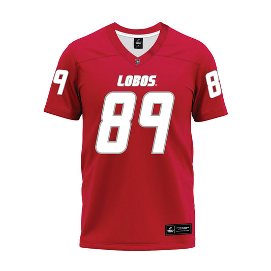 New Mexico - NCAA Football : Enrique Zatarain - Red Premium Football Jersey-0