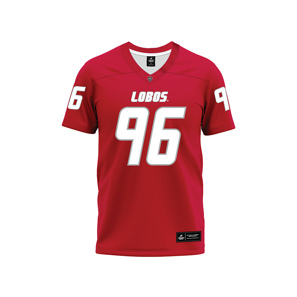 New Mexico - NCAA Football : Garrison Walker - Red Premium Football Jersey-0