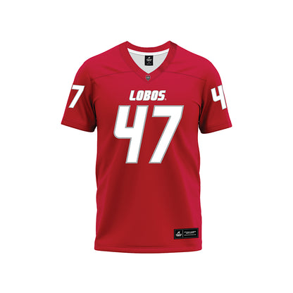New Mexico - NCAA Football : Trey Dubuc - Red Premium Football Jersey-0
