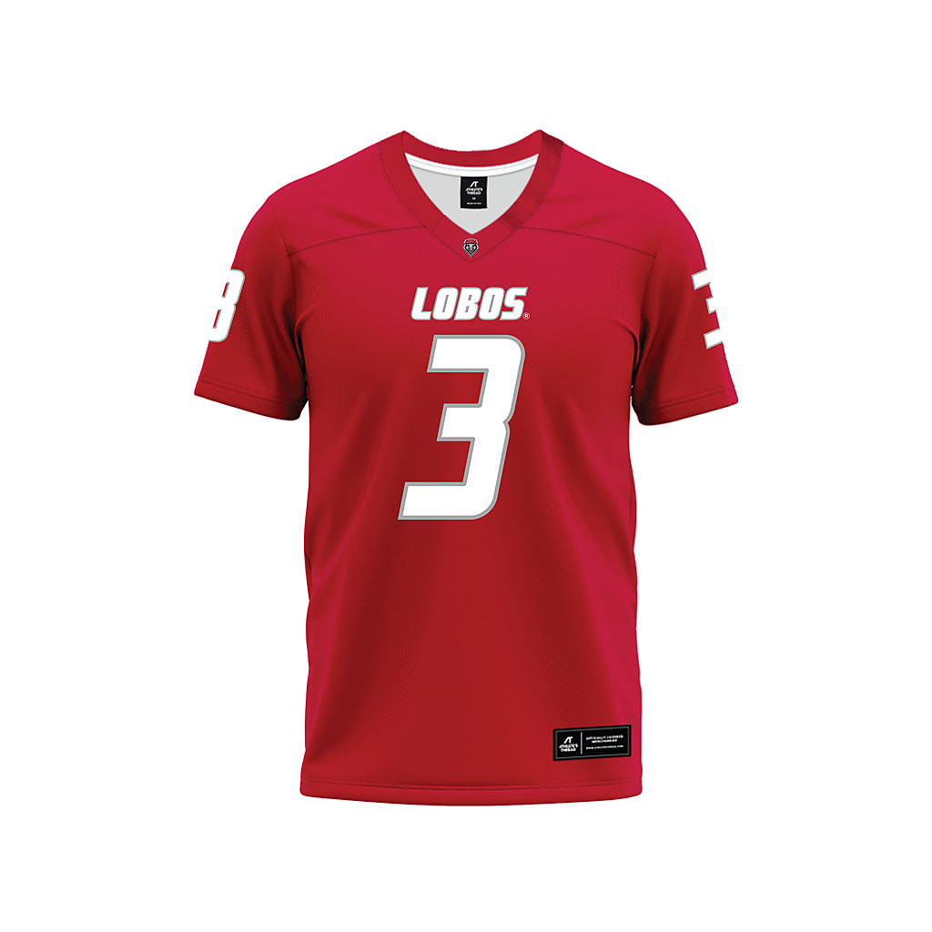 New Mexico - NCAA Football : Gabriel Motschenbacher - Red Premium Football Jersey-0