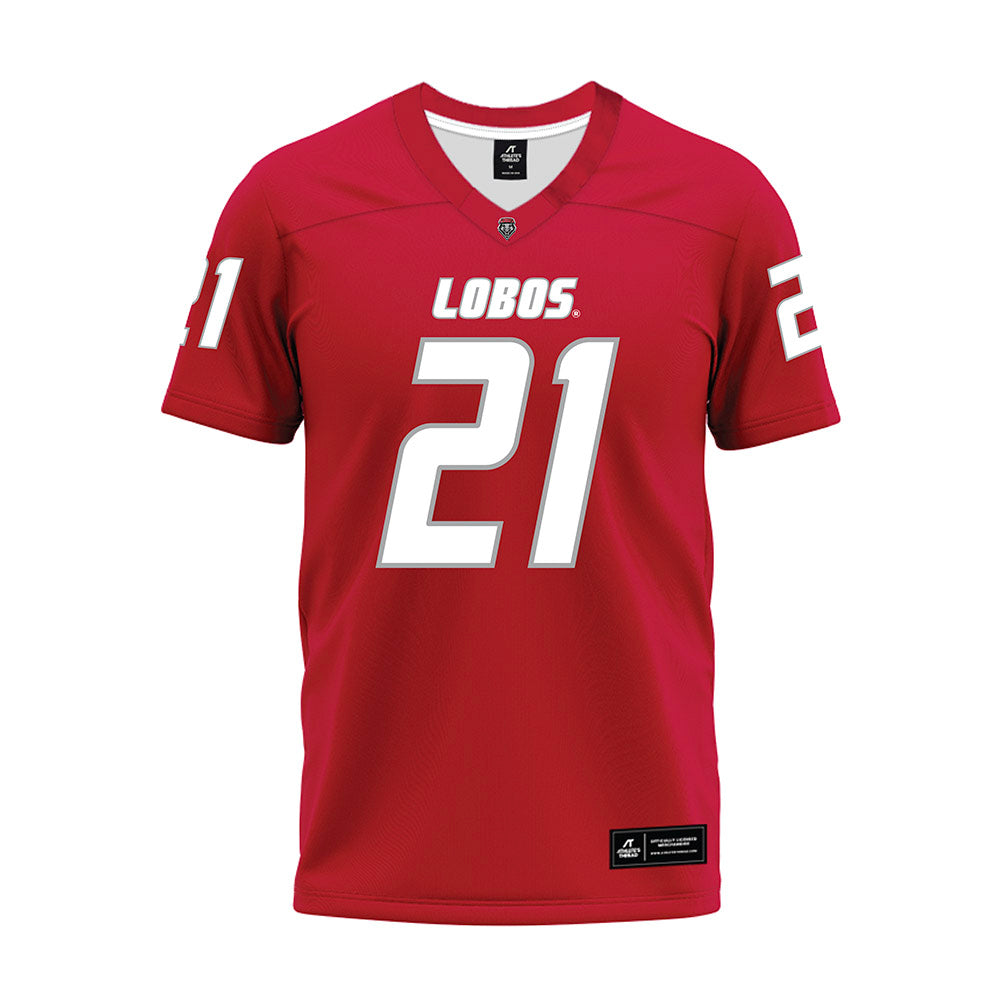 New Mexico - NCAA Football : Jacob Maldonado - Red Premium Football Jersey-0