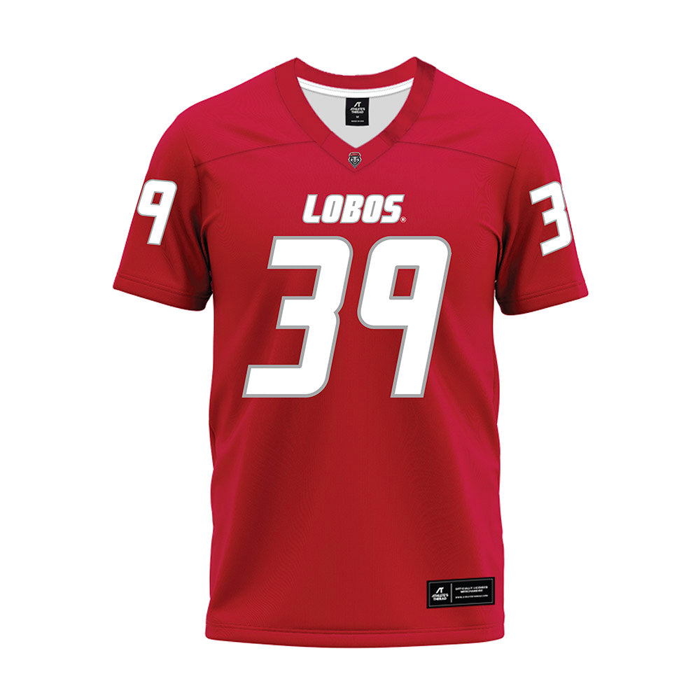 New Mexico - NCAA Football : Jaron Liles - Red Premium Football Jersey-0