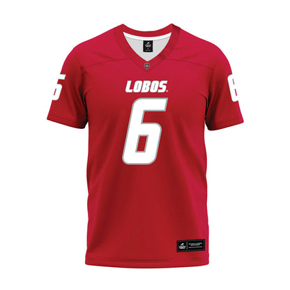 New Mexico - NCAA Football : Jaxton Eck - Red Premium Football Jersey-0