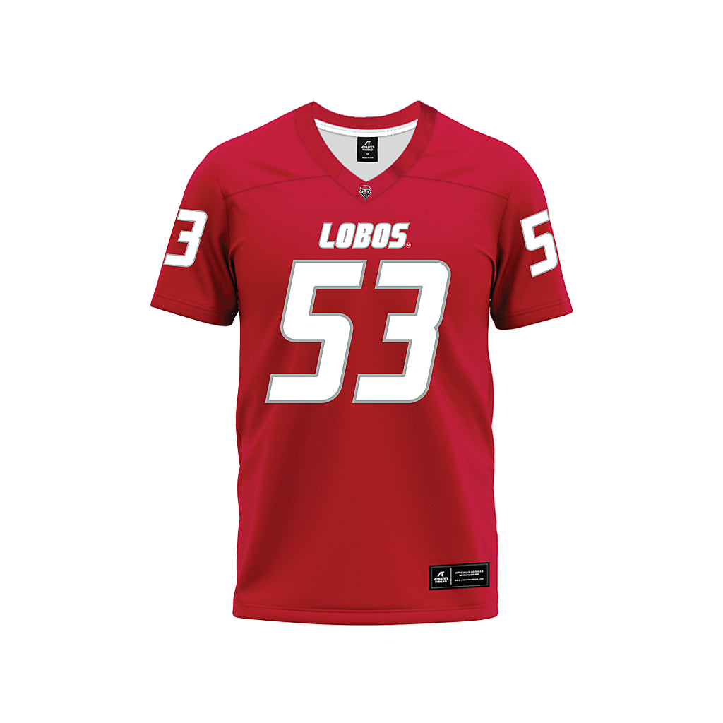 New Mexico - NCAA Football : Caden Beck - Red Premium Football Jersey-0