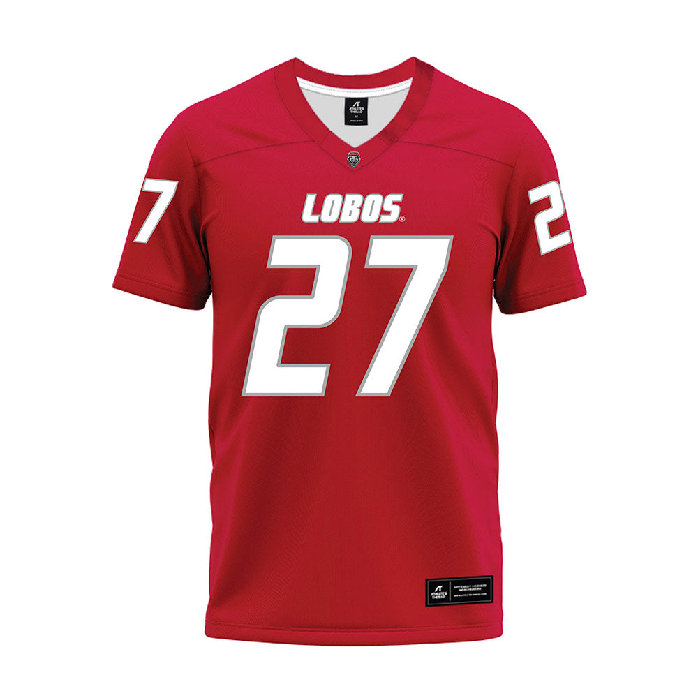 New Mexico - NCAA Football : Brannon Hampton - Red Premium Football Jersey-0
