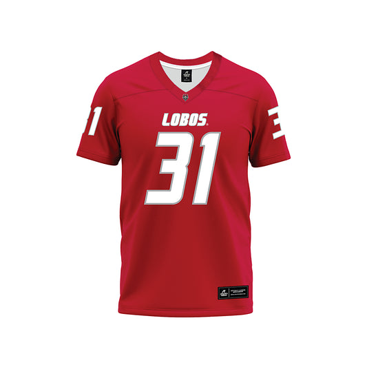 New Mexico - NCAA Football : Grant Glasgow - Red Premium Football Jersey-0