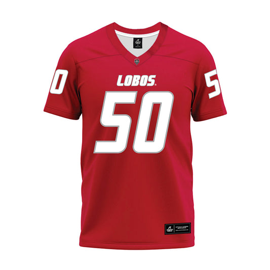 New Mexico - NCAA Football : Ricklan Holmes II - Red Premium Football Jersey-0