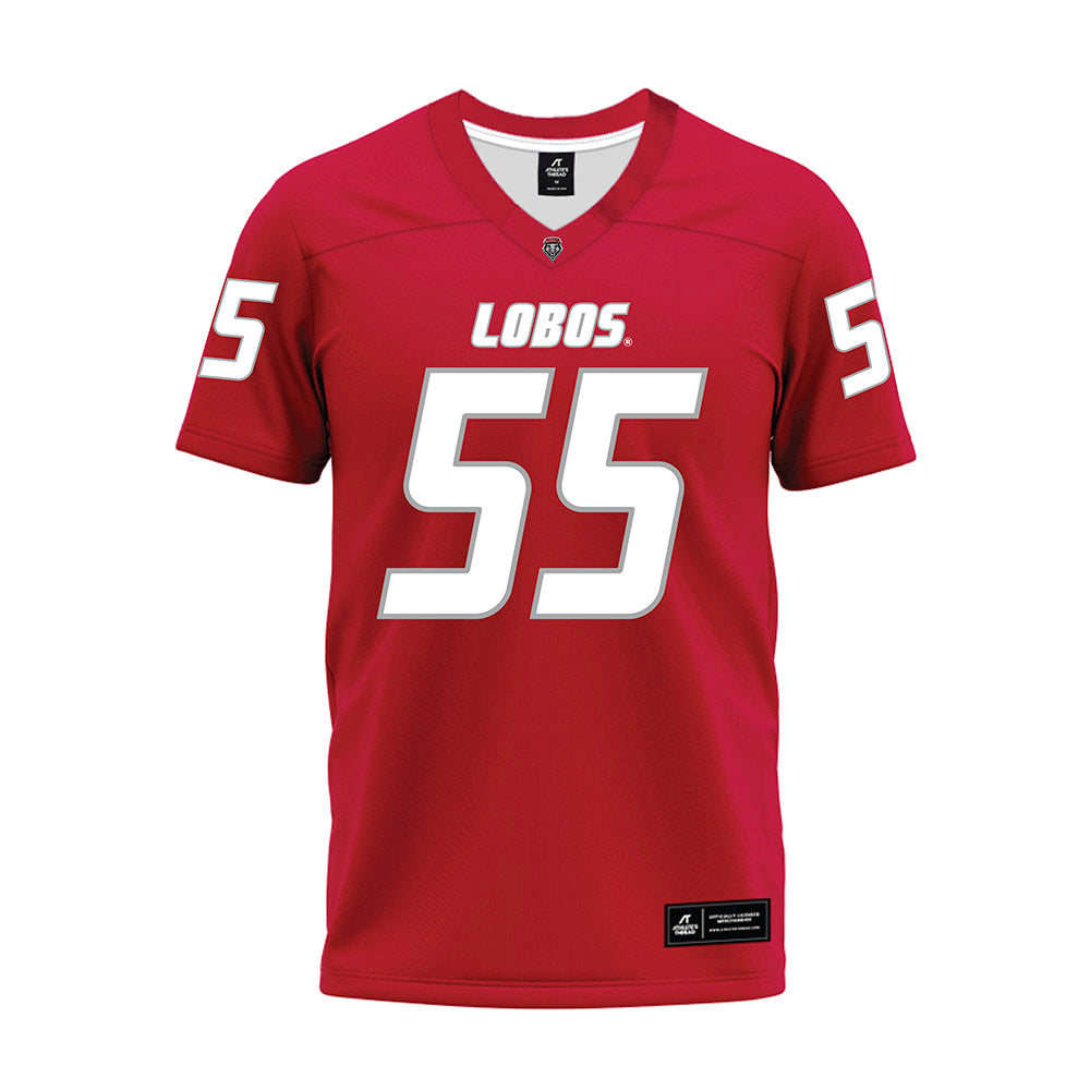 New Mexico - NCAA Football : Elvin Harris - Red Premium Football Jersey-0