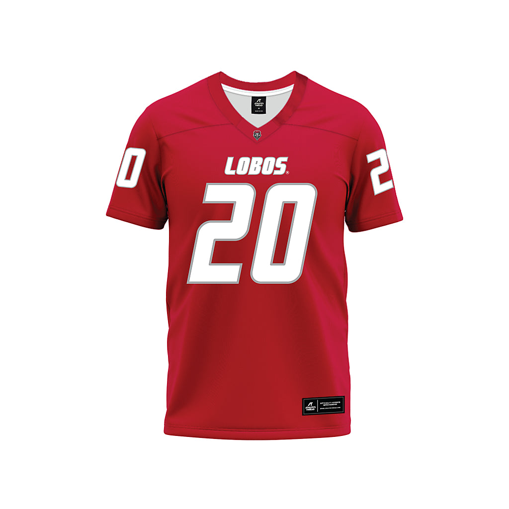 New Mexico - NCAA Football : Darrion Bowers - Red Premium Football Jersey-0