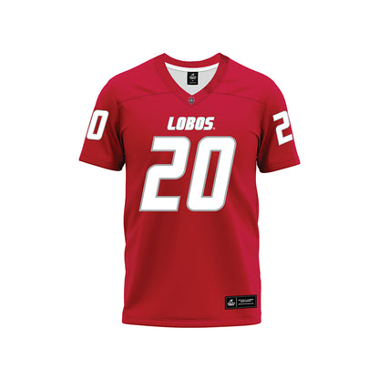 New Mexico - NCAA Football : Darrion Bowers - Red Premium Football Jersey-0