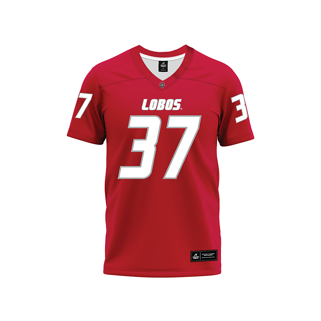 New Mexico - NCAA Football : Johnathan Trentadue - Red Premium Football Jersey-0