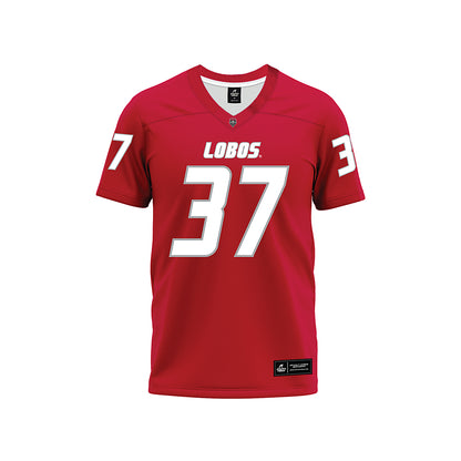 New Mexico - NCAA Football : Johnathan Trentadue - Red Premium Football Jersey-0