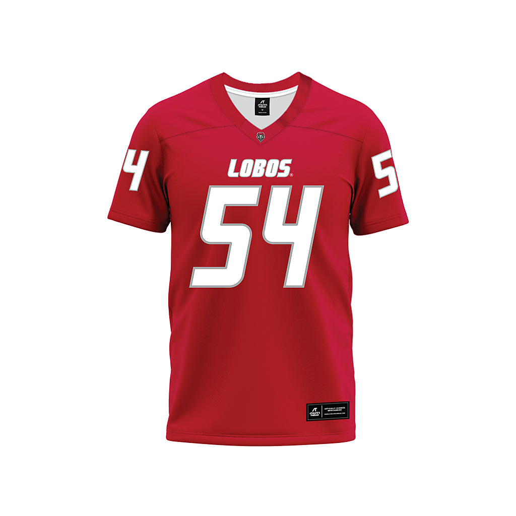 New Mexico - NCAA Football : Jojo Matautia - Red Premium Football Jersey-0