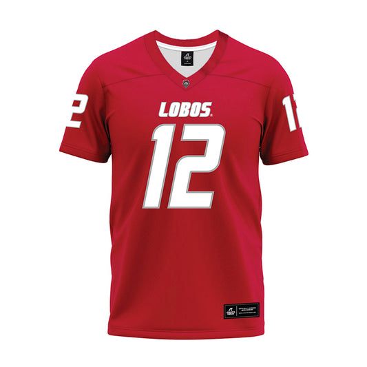 New Mexico - NCAA Football : James Laubstein - Red Premium Football Jersey-0
