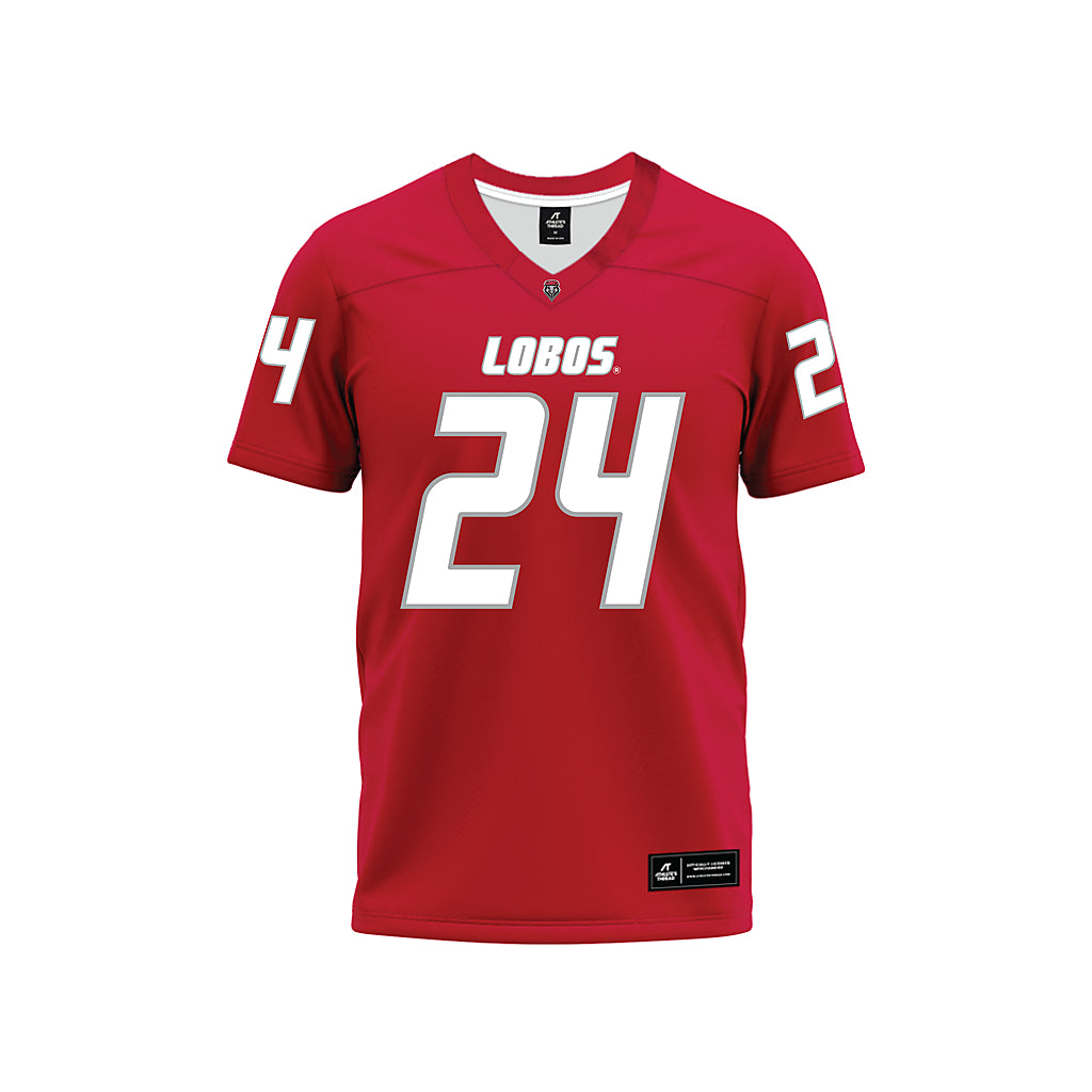 New Mexico - NCAA Football : Bear Levells - Red Premium Football Jersey-0