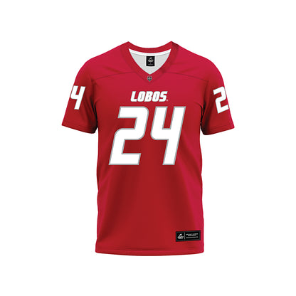 New Mexico - NCAA Football : Bear Levells - Red Premium Football Jersey-0