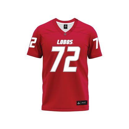 New Mexico - NCAA Football : Griffin Schureman - Red Premium Football Jersey-0
