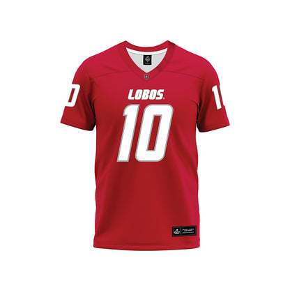 New Mexico - NCAA Football : Darren Agu - Red Premium Football Jersey-0
