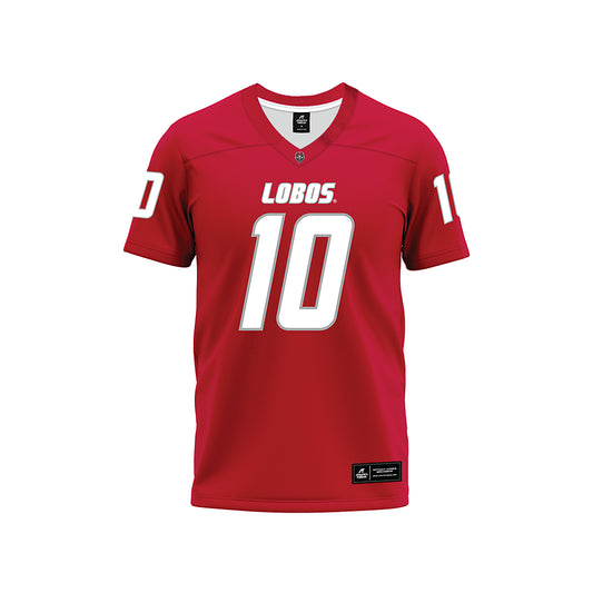 New Mexico - NCAA Football : Darren Agu - Red Premium Football Jersey-0