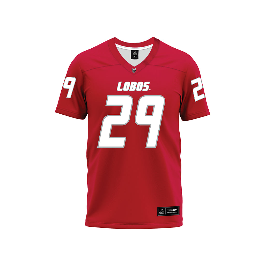 New Mexico - NCAA Football : Xavier Rivera-Rogers - Red Premium Football Jersey-0