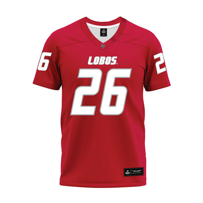 New Mexico - NCAA Football : KJ Cherry - Red Premium Football Jersey-0