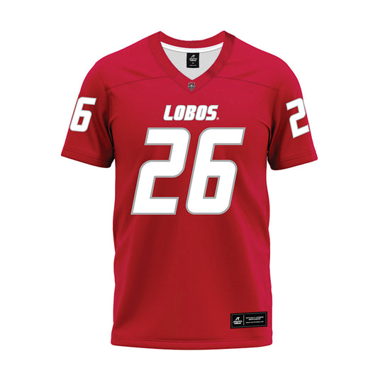 New Mexico - NCAA Football : KJ Cherry - Red Premium Football Jersey-0
