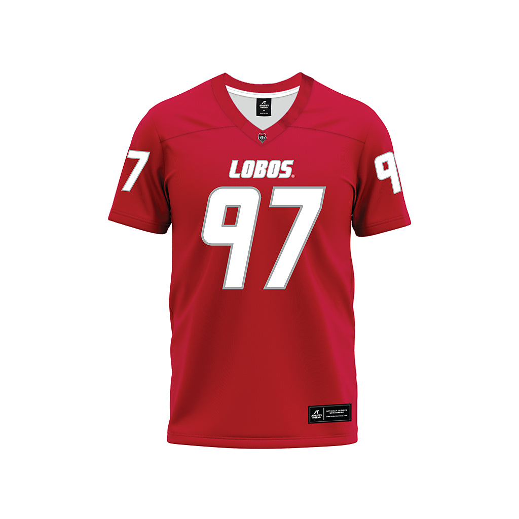 New Mexico - NCAA Football : Cody Thumlert - Red Premium Football Jersey-0