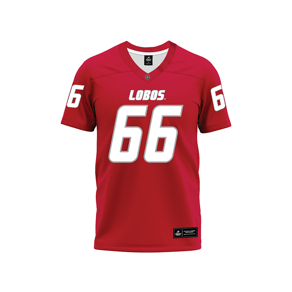 New Mexico - NCAA Football : Israel Mukwiza - Red Premium Football Jersey-0