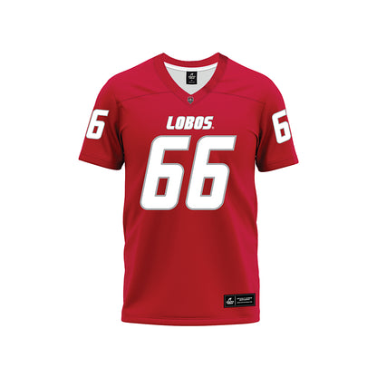 New Mexico - NCAA Football : Markus Fetcho - Red Premium Football Jersey-0