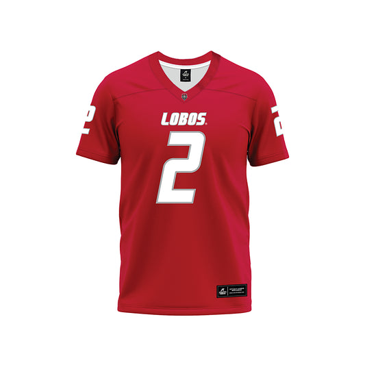 New Mexico - NCAA Football : Mercury Swaim - Red Premium Football Jersey-0