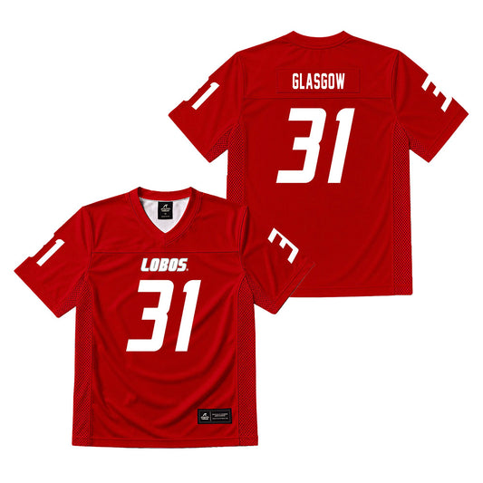 New Mexico - NCAA Football : Grant Glasgow - Red Football Jersey -0