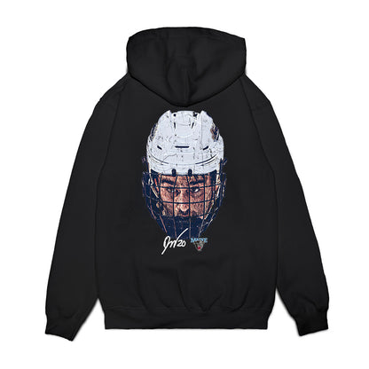 Maine - NCAA Men's Ice Hockey : Joshua Nadeau - Game Face Premium Hooded Sweatshirt-1