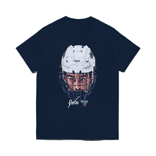Maine - NCAA Men's Ice Hockey : Joshua Nadeau - Game Face Comfort Colors T-Shirt-0