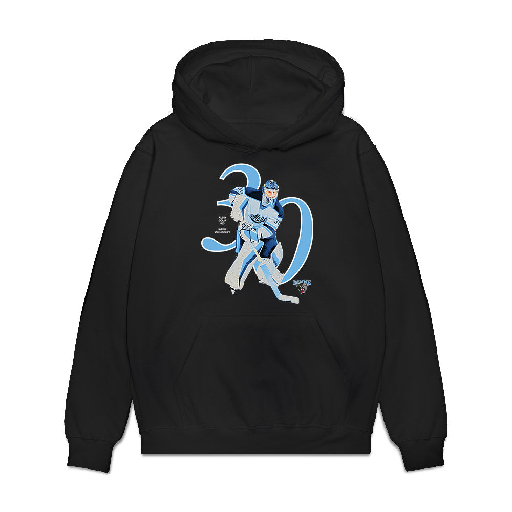 Maine - NCAA Men's Ice Hockey : Albin Boija - Breakthrough Premium Hooded Sweatshirt-0