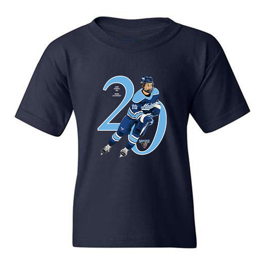Maine - NCAA Men's Ice Hockey : Joshua Nadeau - Breakthrough Youth T-Shirt-0