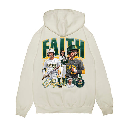 Baylor - NCAA Softball : Faith Piper - Collage Premium Hooded Sweatshirt-1