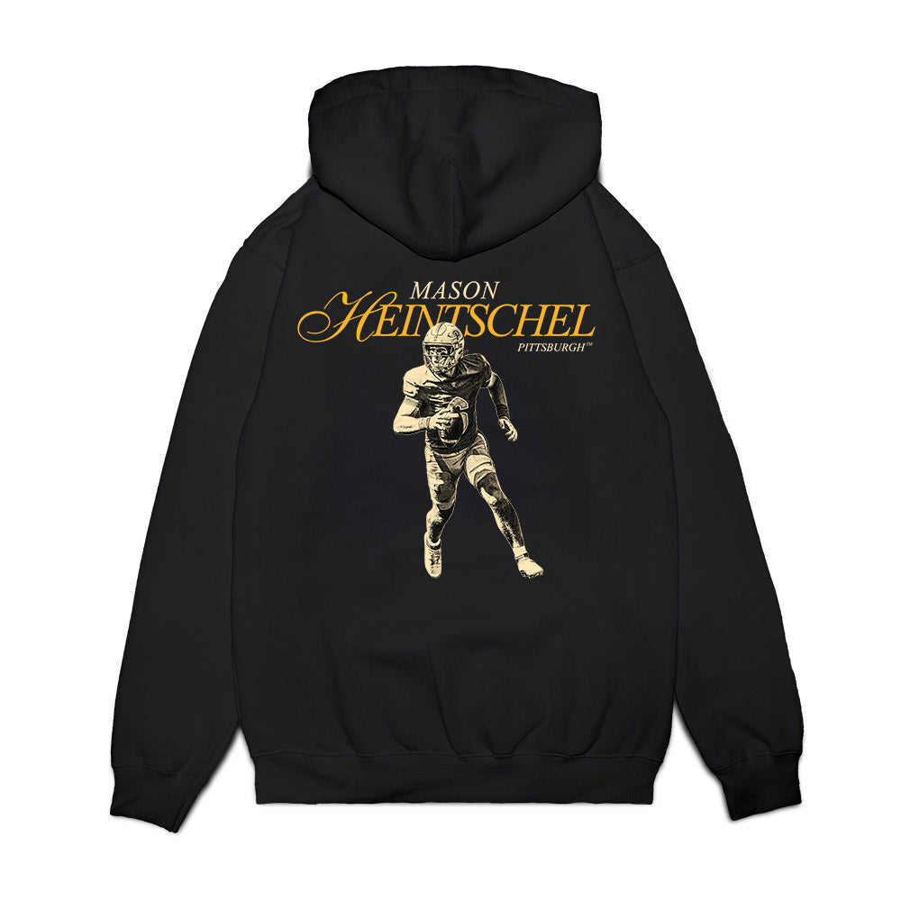 Pittsburgh - NCAA Football : Mason Heintschel - Legacy Premium Hooded Sweatshirt-1