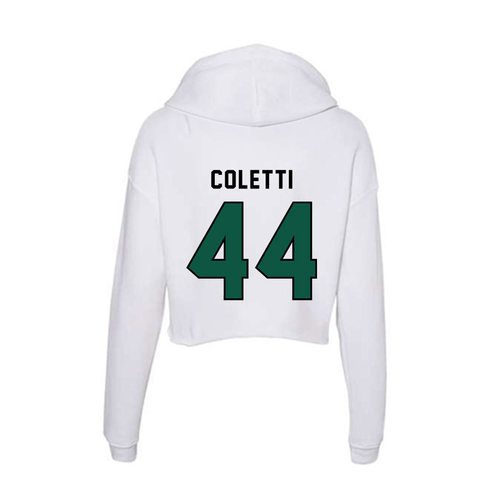 Plymouth State - NCAA Football : Adam Coletti - Women's Crop Fleece Hoodie-1