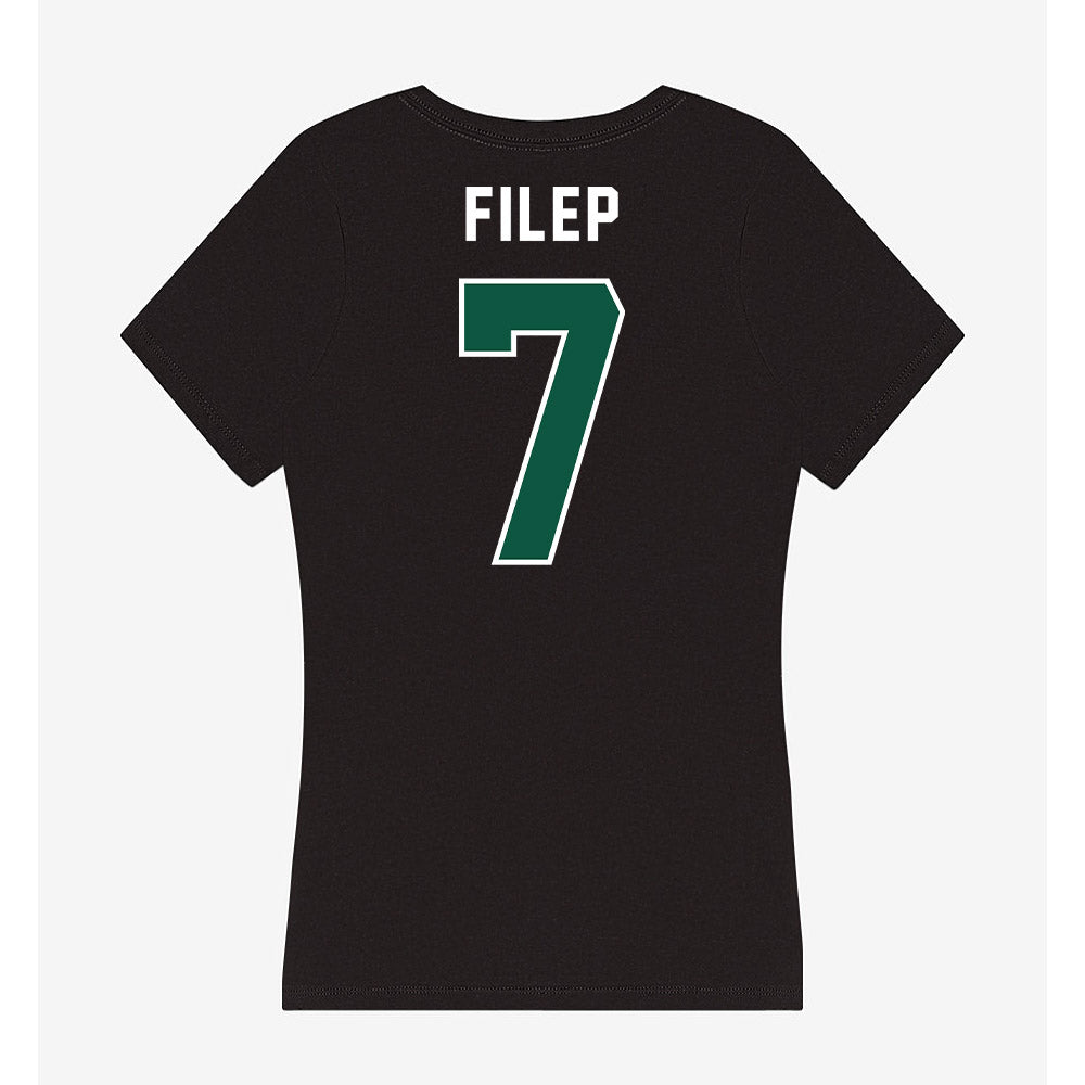 Plymouth State - NCAA Women's Soccer : Julia Filep - Women's V-Neck T-Shirt-1