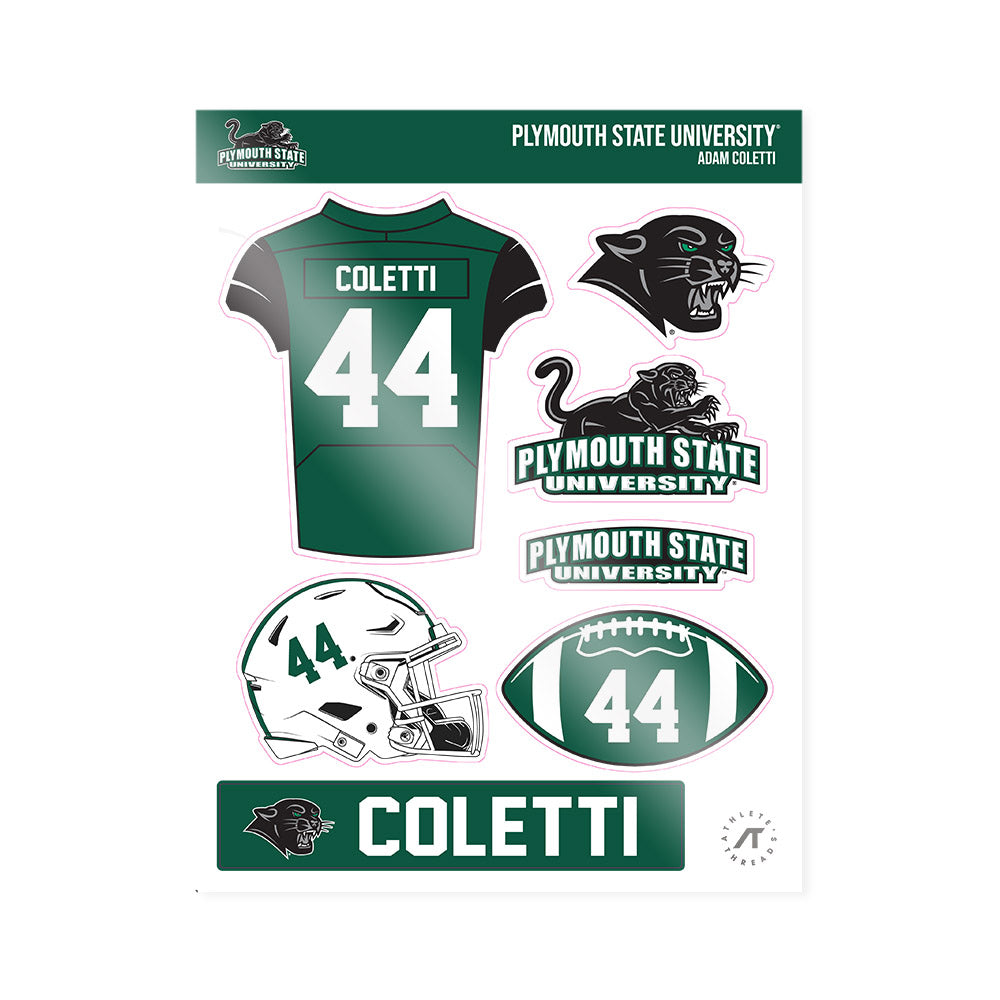 Plymouth State - NCAA Football : Adam Coletti - Sticker Sheet-0