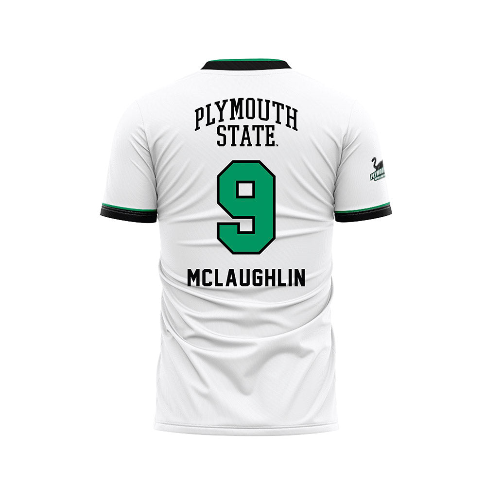 Plymouth State - NCAA Men's Soccer : Luke McLaughlin - White Soccer Jersey-1